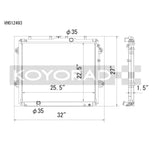 Koyorad VH012493 all-aluminum performance radiator for 5th Gen 2010-2020 Toyota 4Runner 4.0L