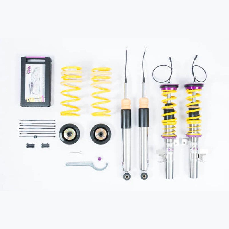 KW DDC Plug & Play INOX-LINE stainless steel coilover struts and springs with electronic connectors for Ford Focus RS.