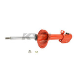 KYB AGX series silver manually-adjustable rear right gas strut for Subaru Impreza and Legacy models.