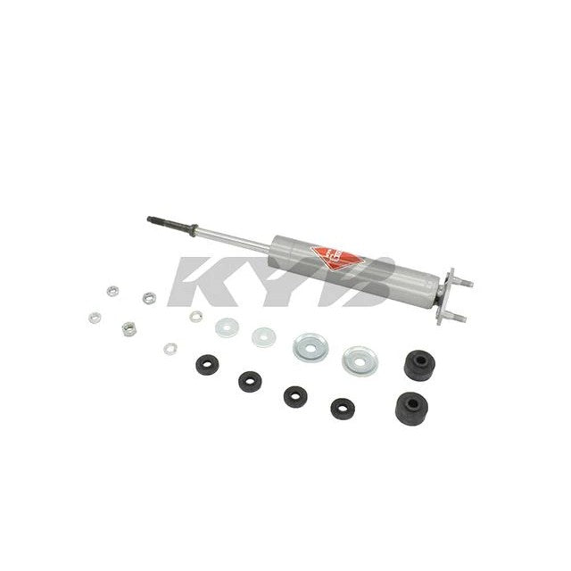 KYB Gas-A-Just front high-pressure monotube shock absorber for 1971-1973 Ford Mustang and Mercury Cougar models.