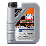 One liter bottle of LIQUI MOLY Special Tec LL 5W-30 synthetic motor oil