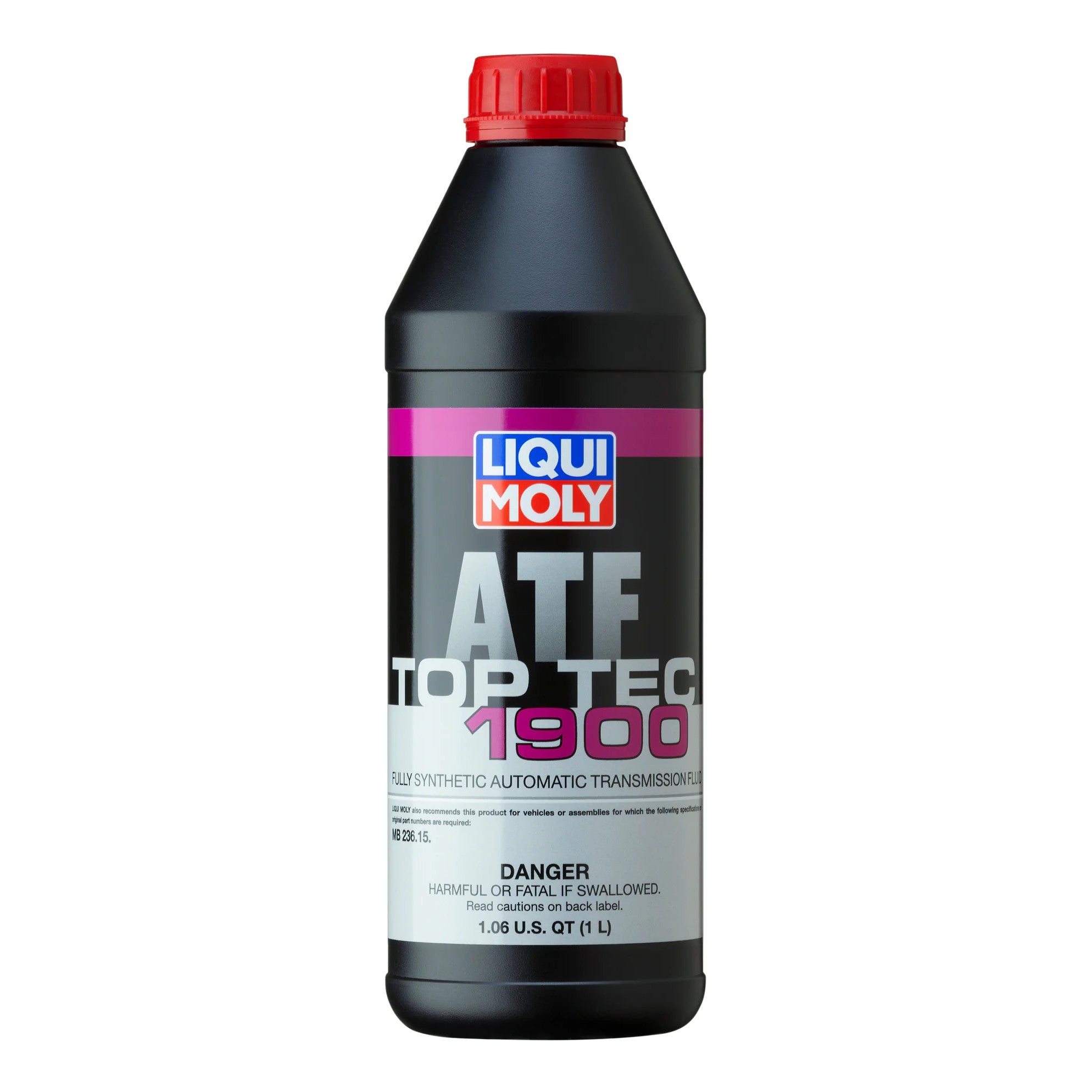 One liter bottle of blue LIQUI MOLY Top Tec ATF 1900 fully synthetic automatic transmission fluid
