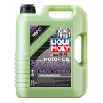 5 Liter jug of LIQUI MOLY Molygen New Generation 5W-40 synthetic motor oil with fluorescent green labeling