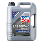 5-liter jug of LIQUI MOLY MoS2 Anti-Friction 10W-40 semi-synthetic motor oil with Molybdenum Disulfide additive.