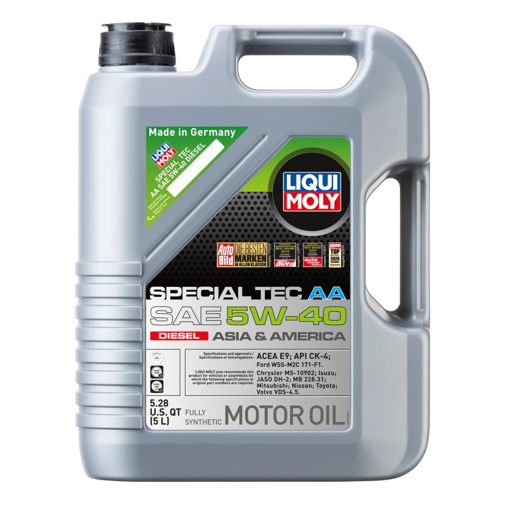 5-liter jug of LIQUI MOLY Special Tec AA 5W-40 diesel motor oil