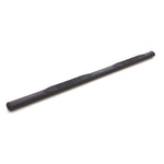 Lund 23678176 black powder-coated steel 4-inch oval straight nerf bars with non-slip step pads for Nissan Frontier.