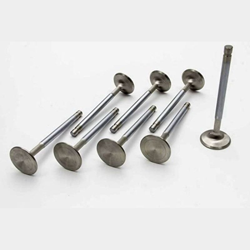 Set of eight Manley Race Master 37mm stainless steel intake valves with triple groove stems for Ford Coyote 5.0L.