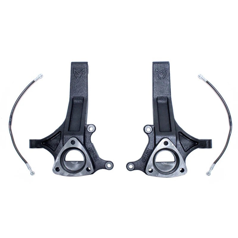 MaxTrac 4.5 inch ductile iron front lift spindles and extended brake lines for Dodge Ram 1500 2WD