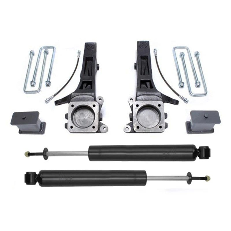 MaxTrac MaxPro 4-inch front and 2-inch rear spindle lift kit with shocks for 2005-2023 Toyota Tacoma 2WD 6-lug