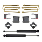 MaxTrac 5-inch rear lift kit for GM 1500 including 6-inch lift blocks, U-bolts, strut spacers, and two rear shocks.