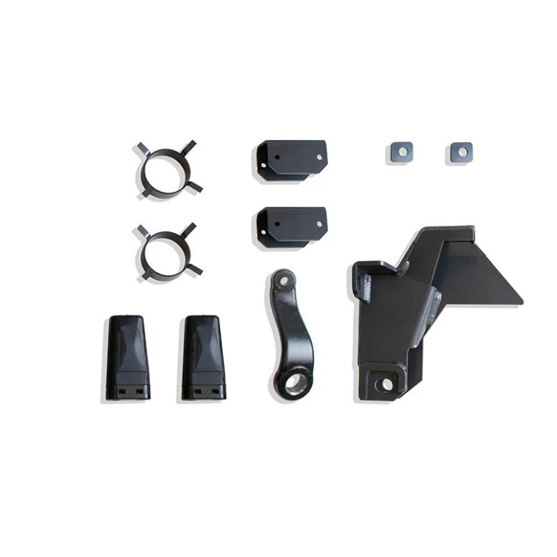 MaxTrac 947400-1 Front Track Bar Bracket kit with drop pitman arm, sway bar brackets, and hardware for Ram 2500/3500.