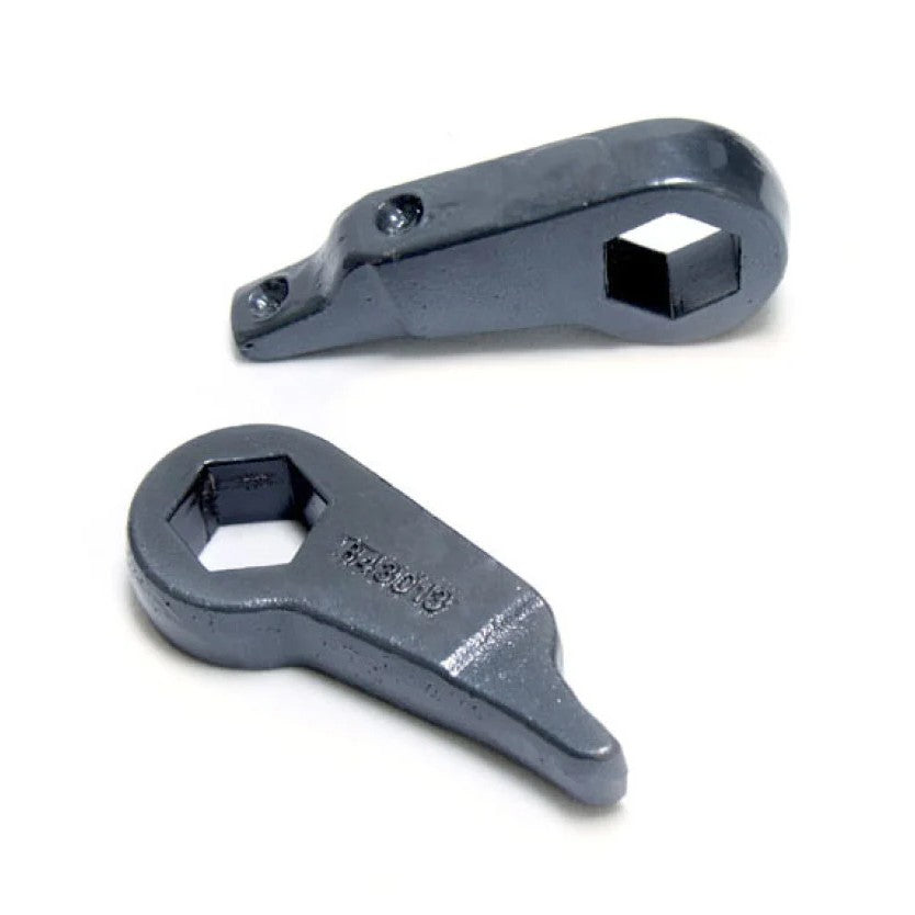 Pair of grey powder-coated forged steel MaxTrac front leveling torsion keys for 1998-2009 Ford Ranger.