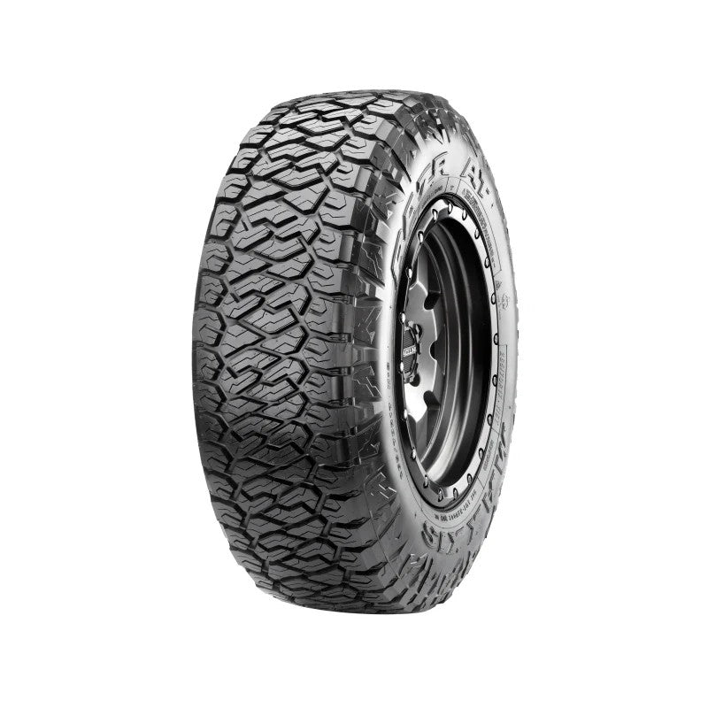 Maxxis Razr AT AT-811 all-terrain tire with aggressive 3D tread blocks and black sidewall lettering