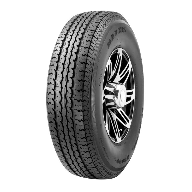 Maxxis M8008 Plus ST205/75R15 radial trailer tire with 8-ply rating and tubeless construction.