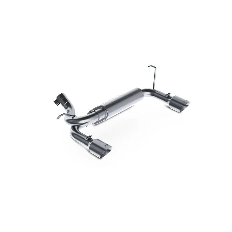 MBRP Armor Lite Series aluminized steel dual-exit axle-back exhaust system with stainless tips for Jeep Wrangler JK.