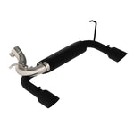 MBRP Armor BLK axle-back dual rear exit exhaust system with black powder-coated tips for 2007-2018 Jeep Wrangler JK