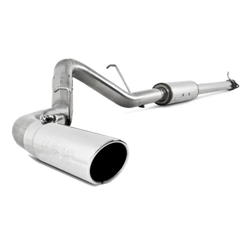 MBRP Armor Lite aluminized steel single side exit cat-back exhaust system with stainless steel tip.