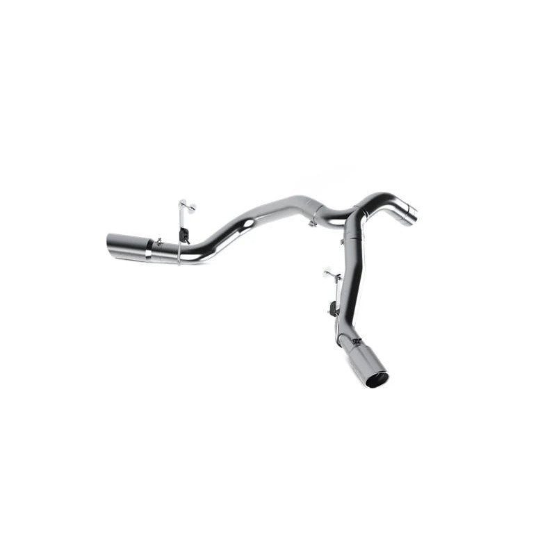MBRP Armor Lite 4-inch aluminized steel filter-back dual exhaust system for Ram 2500/3500 6.7L Cummins.
