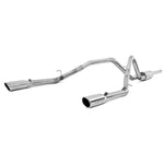 MBRP Armor Plus Series dual split rear cat-back exhaust system with T304 stainless steel polished tips
