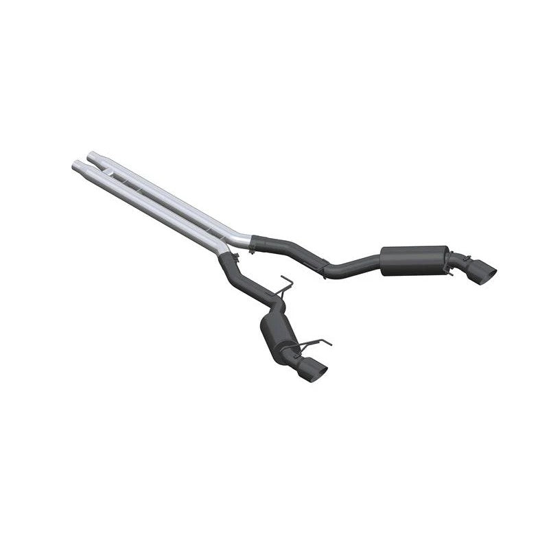 MBRP ARMOR BLK 3-inch Race Version cat-back exhaust with dual 4.5-inch black tips for 2015-2017 Mustang GT