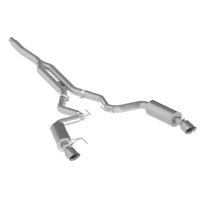 MBRP ARMOR LITE Series 3-inch aluminized steel cat-back exhaust system with dual rear exit and polished stainless tips.