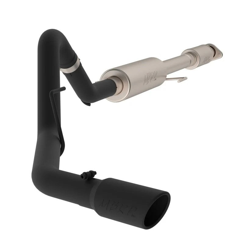 MBRP ARMOR BLK 3-inch cat-back exhaust system with black powder-coated tailpipe and tip for 2015-2020 Ford F-150.