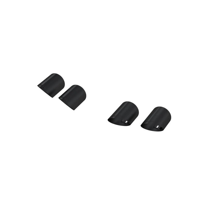 MBRP black-coated T304 stainless steel angle-cut quad exhaust tip covers for Ford Mustang
