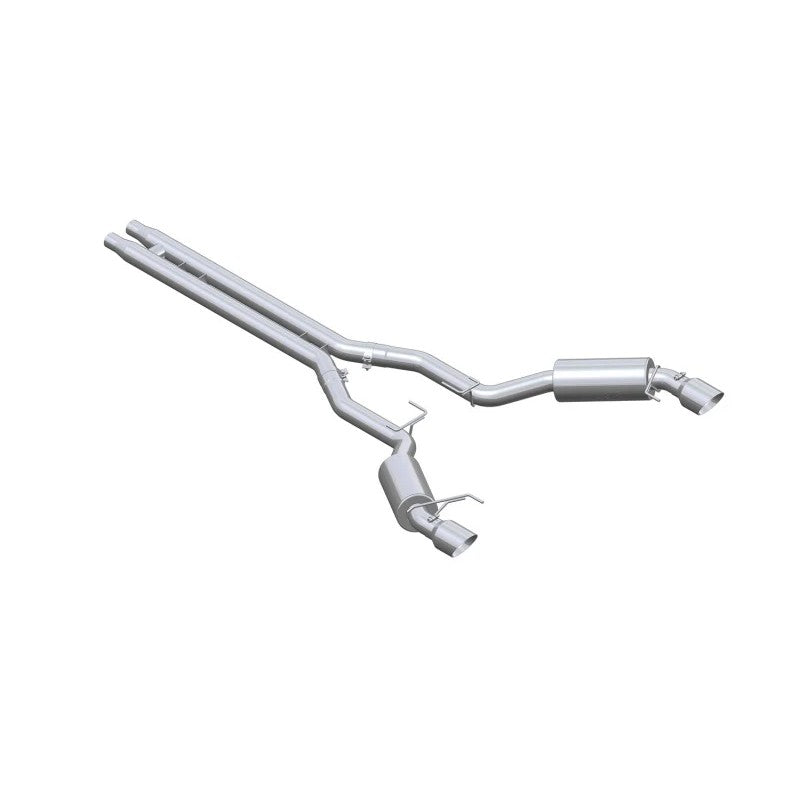 MBRP ARMOR PLUS 3-inch T409 stainless steel cat-back exhaust with dual 4.5-inch tips for 2015-2017 Ford Mustang GT