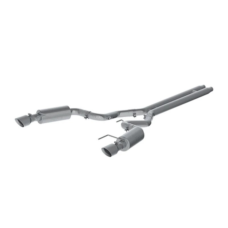 MBRP ARMOR PLUS 3-inch T409 stainless steel dual split rear exit cat-back exhaust for 2015-2017 Mustang GT.