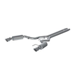 MBRP ARMOR PLUS 3-inch T409 stainless steel dual split rear exit cat-back exhaust for 2015-2017 Mustang GT.