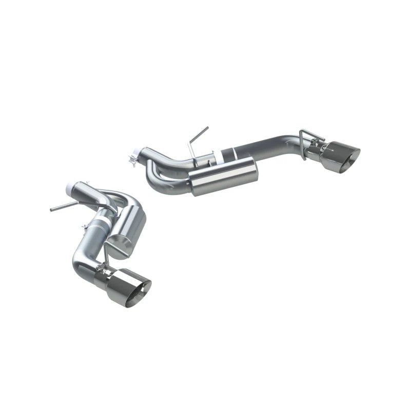 MBRP ARMOR PLUS T409 stainless steel axle-back exhaust system with 4.5-inch dual tips for 2016-2024 Chevrolet Camaro.
