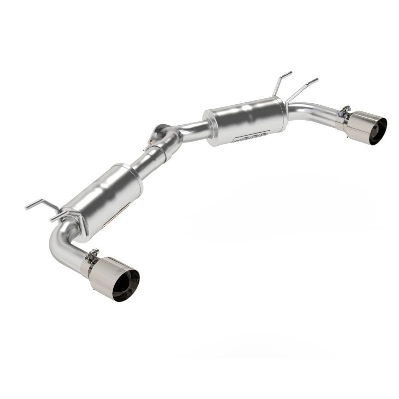 MBRP Armor Pro T304 stainless steel 2.5-inch axle-back exhaust with dual polished tips for 2019-2026 Mazda 3.