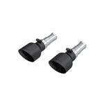 Pair of MBRP 5-inch black-coated T304 stainless steel dual-wall angle-cut exhaust tips