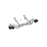 MBRP Armor Pro Series 3-inch T304 stainless steel cat-back exhaust with quad carbon fiber tips for C8 Corvette