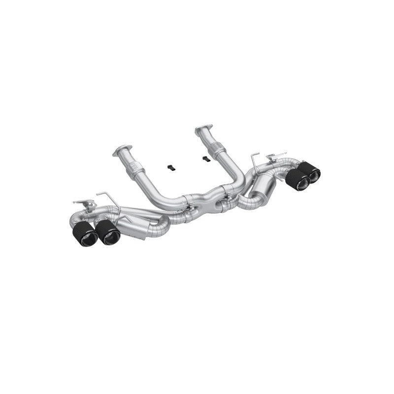 MBRP Armor Pro Series 3-inch T304 stainless steel cat-back exhaust with quad carbon fiber tips for C8 Corvette