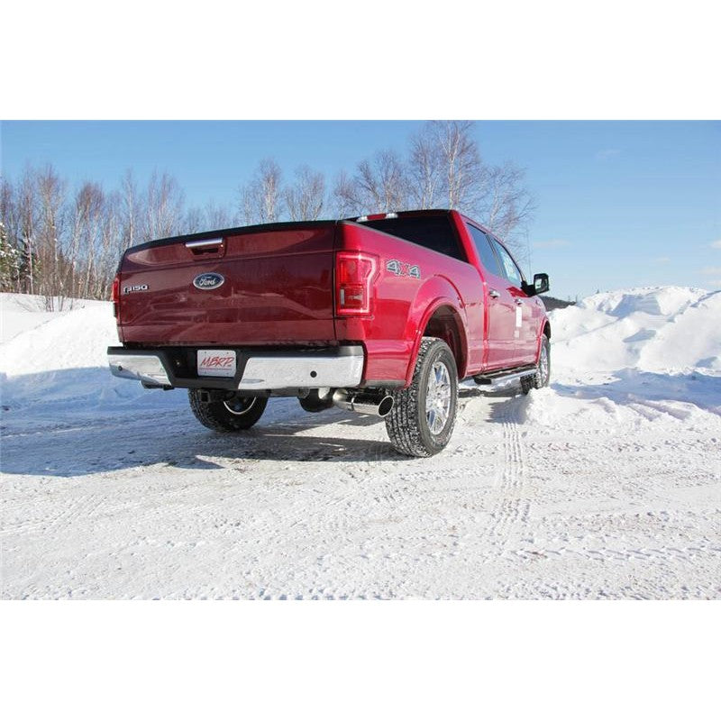 MBRP Armor Lite 4-inch aluminized steel cat-back exhaust system with stainless steel tip for 2015-2020 Ford F-150.