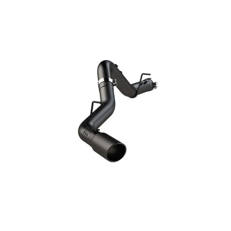 MBRP ARMOR BLK 4-inch aluminized steel cat-back exhaust system with 5-inch black powder-coated tip.