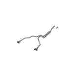 MBRP Armor Lite Series 3-inch aluminized steel cat-back exhaust system featuring mandrel-bent tubing and quad exit tips.