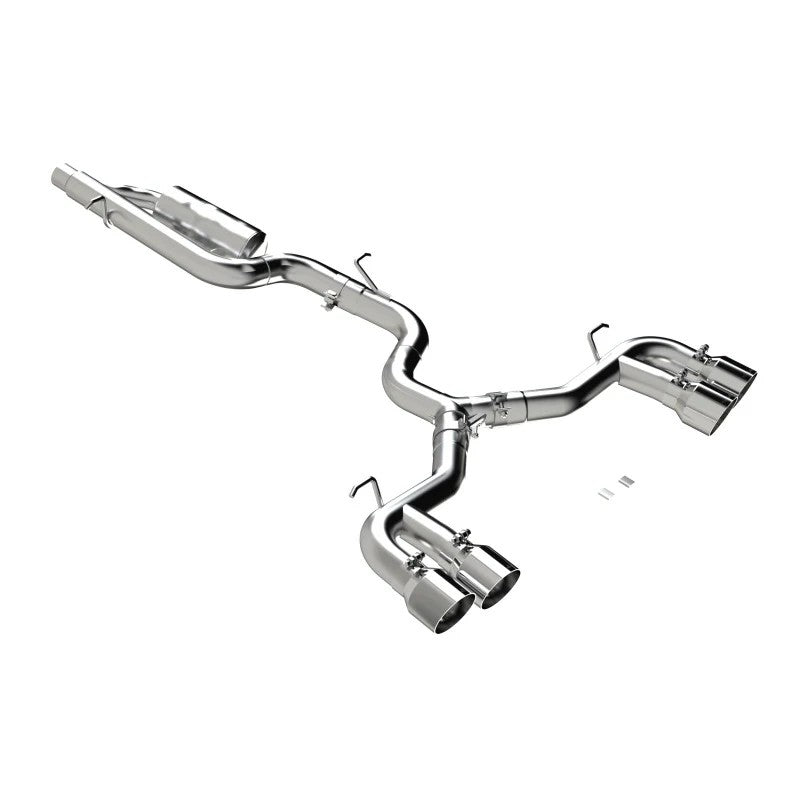 MBRP Armor Pro Series T304 stainless steel 3-inch cat-back exhaust with quad 4.5-inch tips for VW Golf R MK8.