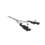 MBRP 2024+ Ford Mustang 5.0L Blk Alum. SS 3in Cat-Back Exhaust w/ Quad Blk Tips (Valve Delete)