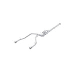 MBRP AL Series 3-inch aluminized steel cat-back exhaust system with dual rear exit and 5-inch polished tips.