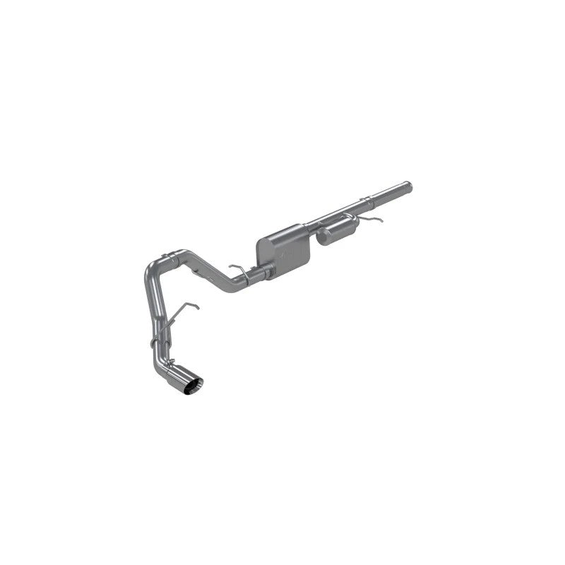 MBRP Armor Pro Series T304 stainless steel 3-inch cat-back exhaust system with polished tip for Chevrolet and GMC 5.3L SUVs.
