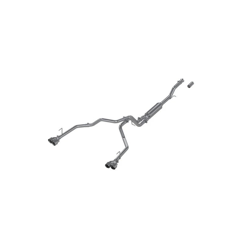 MBRP Armor Lite aluminized cat-back exhaust system with quad carbon fiber tips for 2021-2026 Chevrolet Suburban