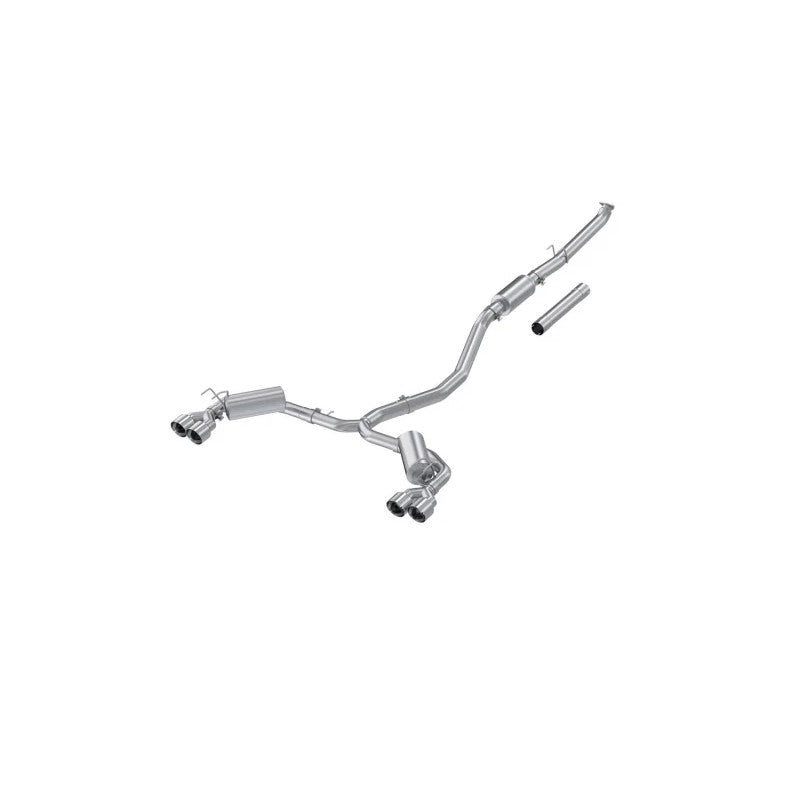 MBRP ARMOR LITE aluminized steel cat-back exhaust with quad 4-inch polished tips for 2022-2024 Honda Civic Sport Touring.