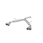 MBRP Armor Lite 2.5-inch aluminized steel axle-back exhaust for Kia Forte GT with quad mirror-polished tips.