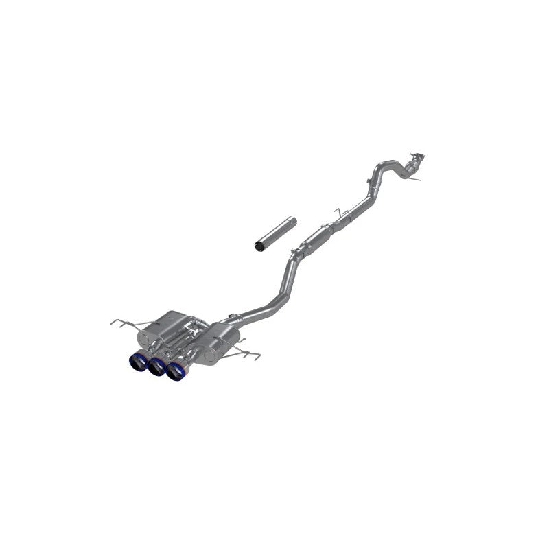 MBRP T304 stainless steel 3 inch cat-back exhaust with triple center exit burnt tips for Honda Civic Type R