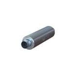 MBRP Installer Series universal 3-inch inlet and outlet single chambered muffler with aluminum finish.