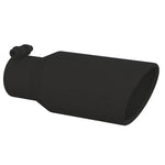 MBRP black coated exhaust tip with angled rolled end, 2.75-inch inlet, and 4-inch outlet diameter