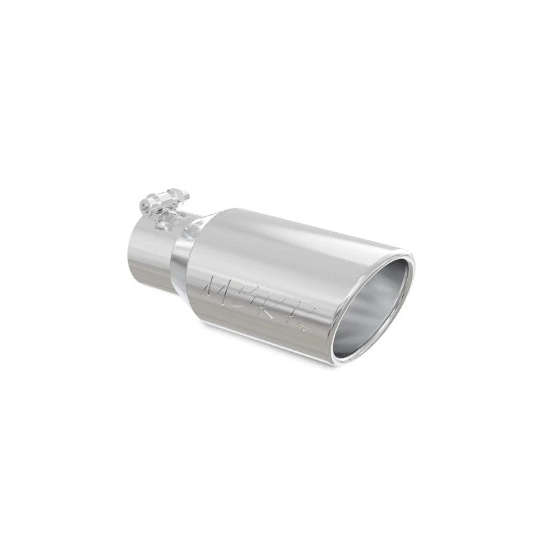 MBRP T304 stainless steel exhaust tip with 4-inch angled rolled outlet and 3-inch inlet