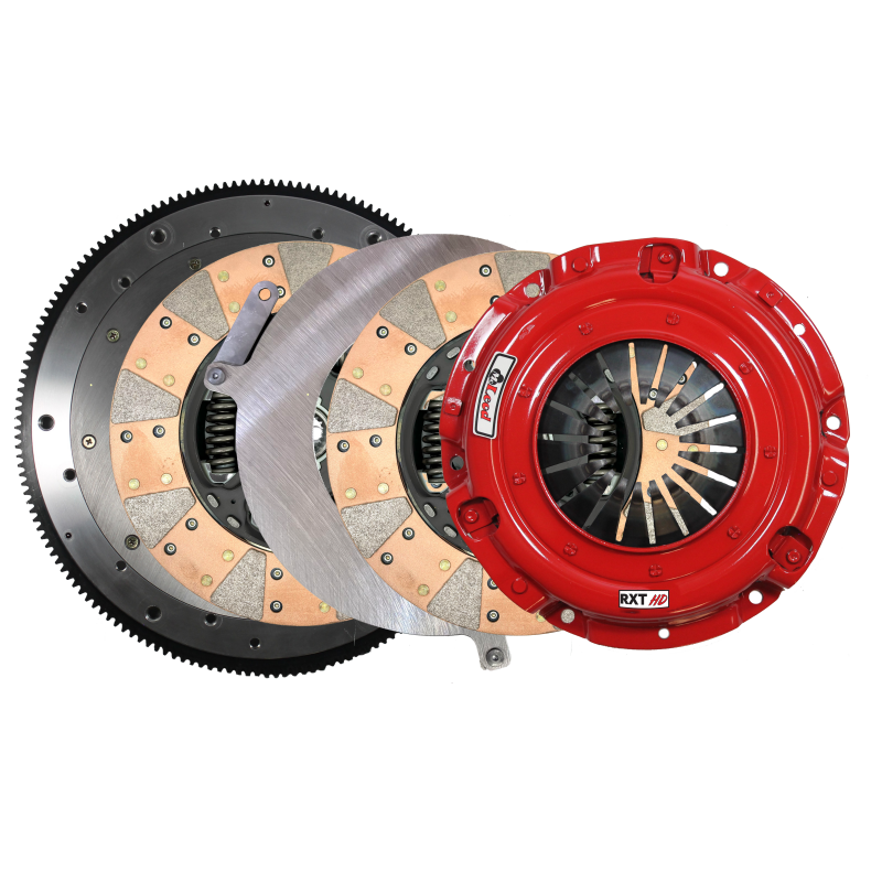 McLeod RXT HD twin disc clutch assembly with 8-bolt billet aluminum flywheel for 2024-2026 Ford Mustang